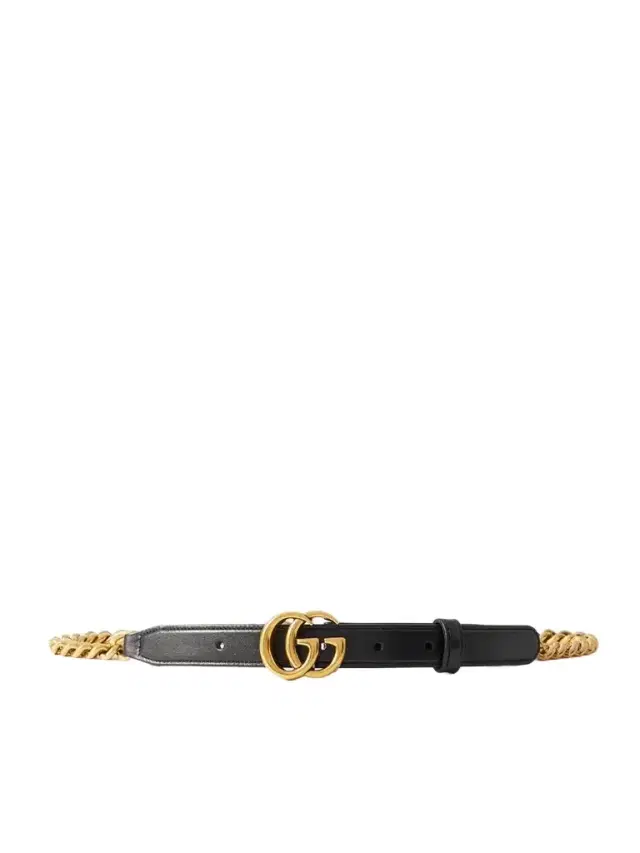 Gg Marmont Gold-tone And Leather Belt