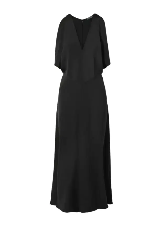 Loro Piana Milena Draped Silk Midi Dress