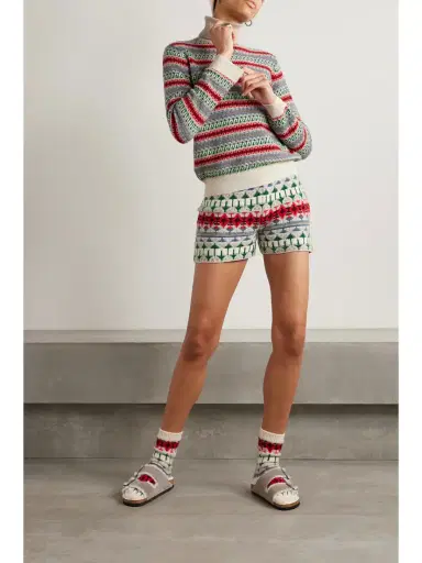 Loro Piana Holiday Noel Jacquard-knit Cashmere Shorts | Thumbnail 2 Loro Piana Holiday Noel Jacquard-knit Cashmere Shorts | Thumbnail 2