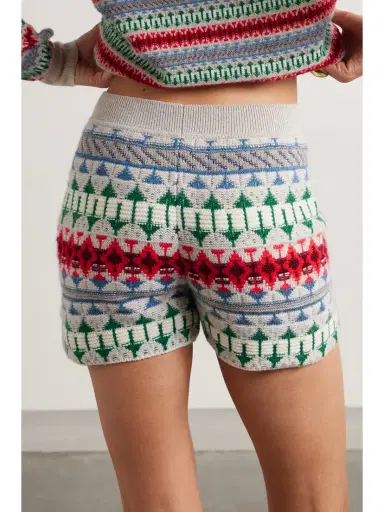 Loro Piana Holiday Noel Jacquard-knit Cashmere Shorts | Thumbnail 3 Loro Piana Holiday Noel Jacquard-knit Cashmere Shorts | Thumbnail 3