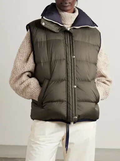 Loro Piana Andry Reversible Two-tone Quilted Shell Down Vest | Thumbnail 6 Loro Piana Andry Reversible Two-tone Quilted Shell Down Vest | Thumbnail 6