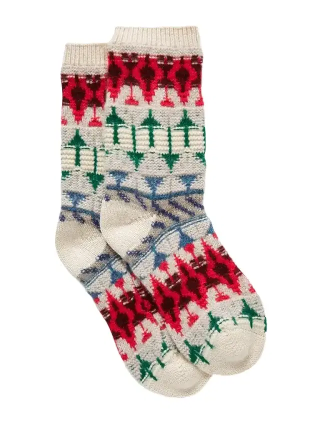 Calza Noel Jacquard-knit Cashmere Socks