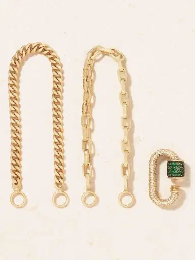 Marla Aaron 18-karat Gold, Emerald And Diamond Bracelet | Thumbnail 5