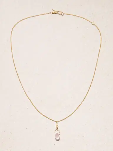 Melissa Joy Manning 14-karat Recycled Gold, Rose Quartz And Diamond Necklace | Thumbnail 4 Melissa Joy Manning 14-karat Recycled Gold, Rose Quartz And Diamond Necklace | Thumbnail 4