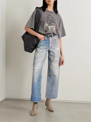 Our Legacy Two-tone Printed Boyfriend Jeans | Thumbnail 2 Our Legacy Two-tone Printed Boyfriend Jeans | Thumbnail 2