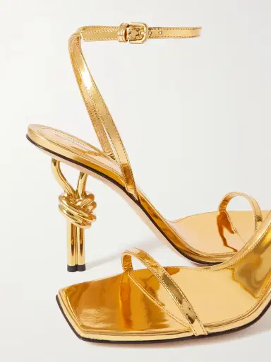 Bottega Veneta Knot Metallic Leather Sandals | Thumbnail 4 Bottega Veneta Knot Metallic Leather Sandals | Thumbnail 4
