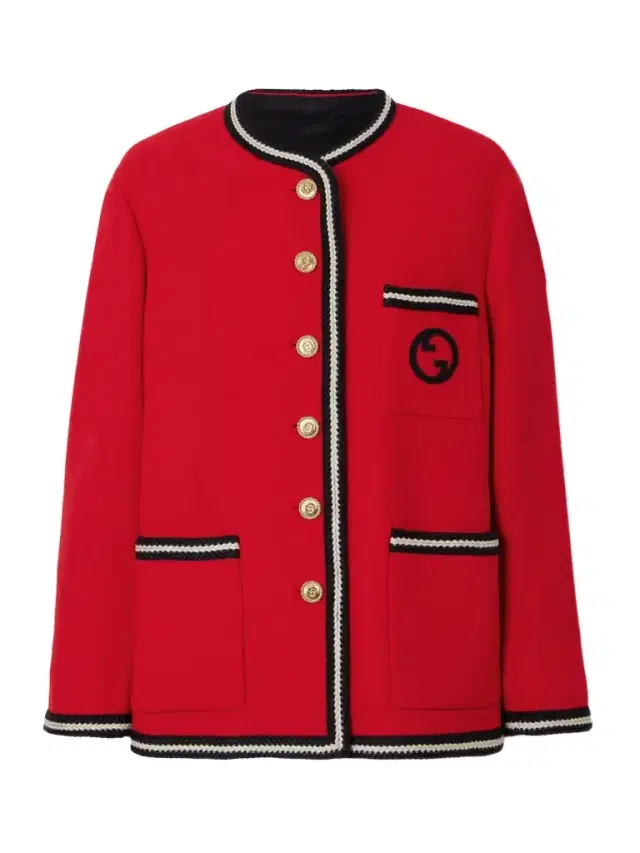 Striped Wool-blend Tweed Jacket
