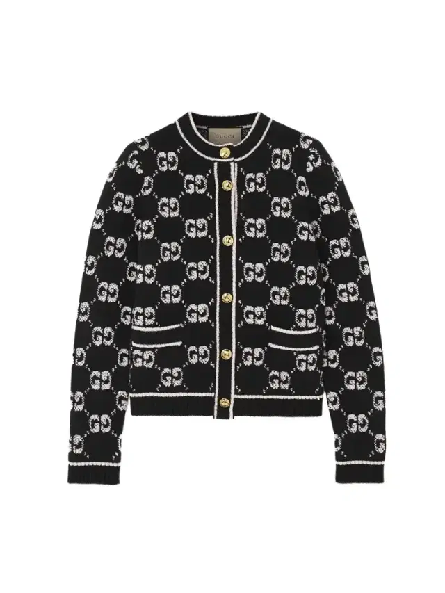 Jacquard-knit Wool-bouclé Cardigan
