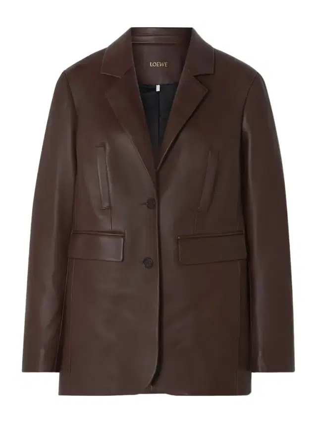 Paneled Leather Blazer