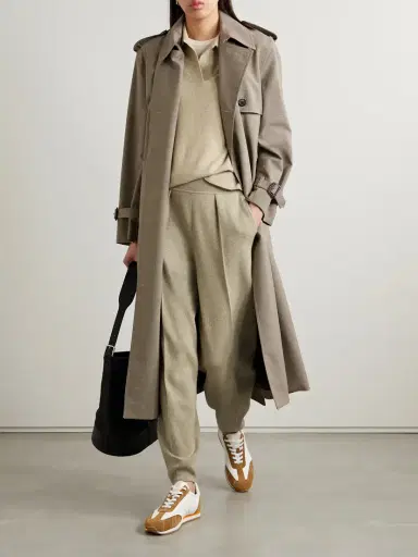 Loro Piana Pleated Tapered Cashmere Pants | Thumbnail 2