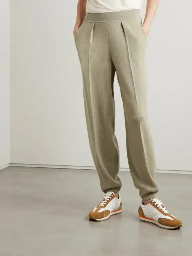 Loro Piana Pleated Tapered Cashmere Pants | Thumbnail 3