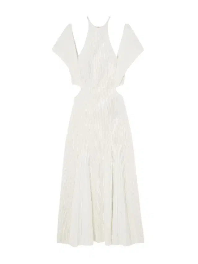 Cutout Ribbed Wool Gown - x large