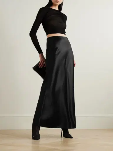 Saint Laurent Silk-satin Maxi Skirt | Thumbnail 2