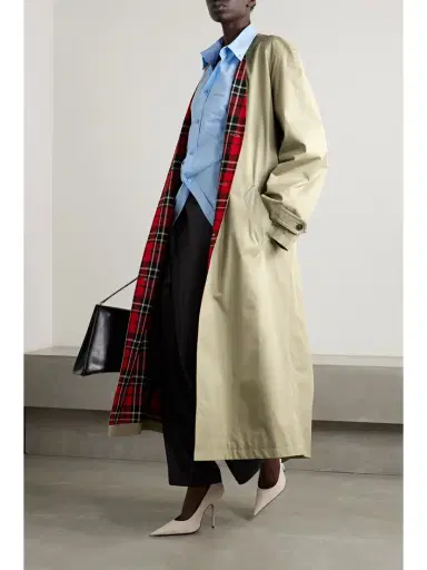 Balenciaga Oversized Belted Cotton-drill Trench Coat | Thumbnail 2