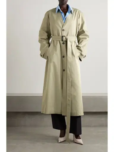 Balenciaga Oversized Belted Cotton-drill Trench Coat | Thumbnail 3