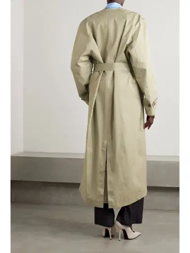 Balenciaga Oversized Belted Cotton-drill Trench Coat | Thumbnail 4