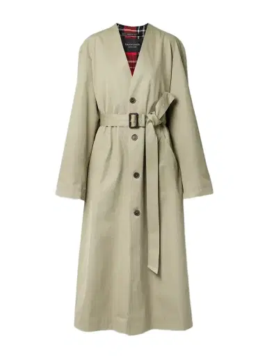 Balenciaga Oversized Belted Cotton-drill Trench Coat | Thumbnail 1