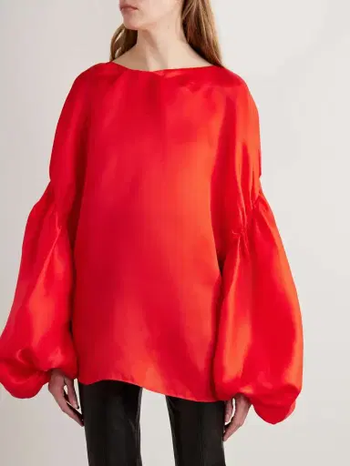 Khaite Quico Oversized Silk Blouse | Thumbnail 3 Khaite Quico Oversized Silk Blouse | Thumbnail 3