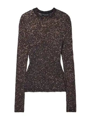 Balenciaga Sequined Stretch-knit Sweater | Thumbnail 1