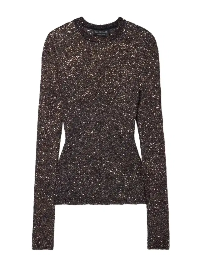 Sequined Stretch-knit Sweater