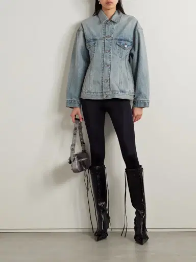 Balenciaga Hourglass Oversized Denim Jacket | Thumbnail 2