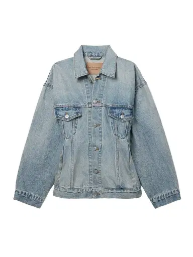Balenciaga Hourglass Oversized Denim Jacket | Thumbnail 1