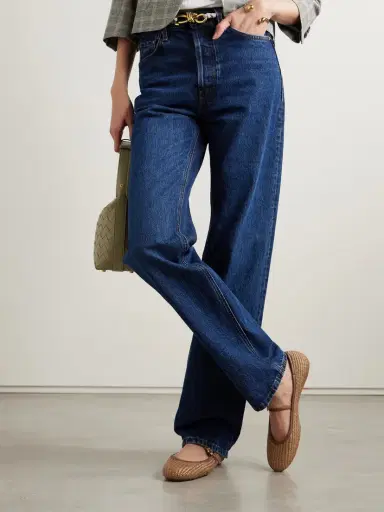 Gianvito Rossi Carla Leather-trimmed Raffia Mary Jane Ballet Flats | Thumbnail 2 Gianvito Rossi Carla Leather-trimmed Raffia Mary Jane Ballet Flats | Thumbnail 2