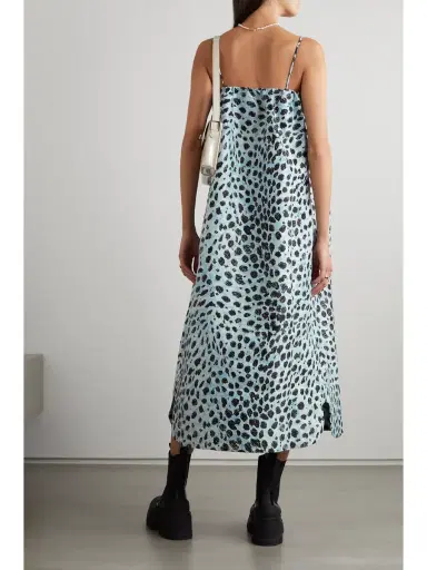 GANNI + Net Sustain Recycled Leopard-jacquard Dress | Thumbnail 3