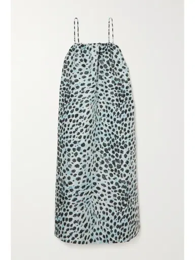 GANNI + Net Sustain Recycled Leopard-jacquard Dress | Thumbnail 1