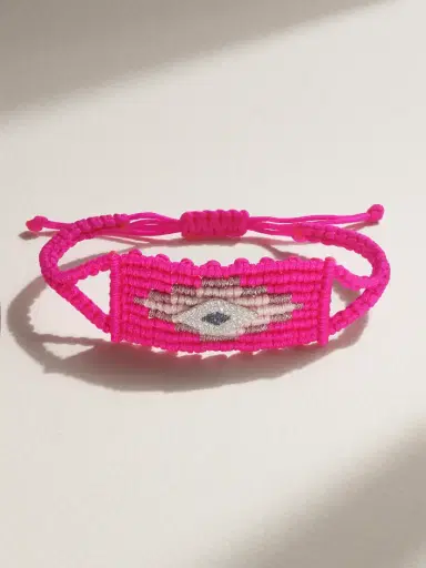 Diane Kordas Evil Eye Woven Cord, 14-karat White Gold, Diamond And Sapphire Bracelet | Thumbnail 1 Diane Kordas Evil Eye Woven Cord, 14-karat White Gold, Diamond And Sapphire Bracelet | Thumbnail 1