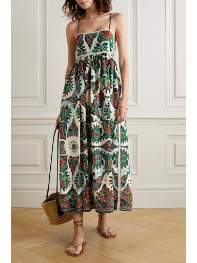 Ulla Johnson Mayra Embroidered Linen-blend Maxi Dress | Thumbnail 2 Ulla Johnson Mayra Embroidered Linen-blend Maxi Dress | Thumbnail 2