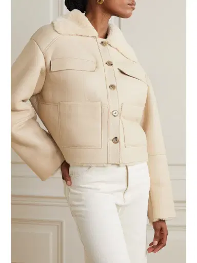 LOULOU STUDIO + Net Sustain Bugur Shearling Jacket | Thumbnail 3 LOULOU STUDIO + Net Sustain Bugur Shearling Jacket | Thumbnail 3