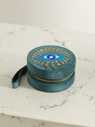 L’Atelier Nawbar Rebel Eye Embroidered Velvet Jewelry Box | Thumbnail 1