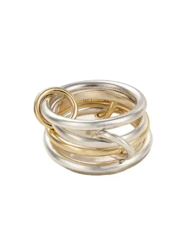 Spinelli Kilcollin Cancer Set Of Four 18-karat Gold And Sterling Silver Ring | Thumbnail 1 Spinelli Kilcollin Cancer Set Of Four 18-karat Gold And Sterling Silver Ring | Thumbnail 1