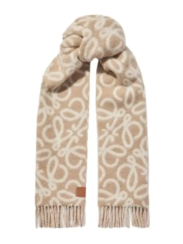 Loewe Fringed Jacquard-knit Scarf