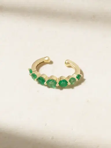 SHAY 18-karat Gold Emerald Ear Cuff | Thumbnail 1 SHAY 18-karat Gold Emerald Ear Cuff | Thumbnail 1