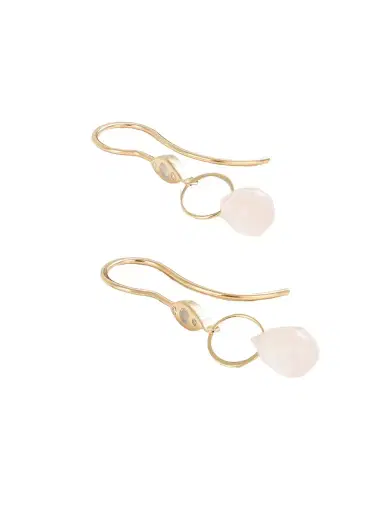 Melissa Joy Manning 14-karat Recycled Gold, Rose Quartz And Diamond Earrings | Thumbnail 1 Melissa Joy Manning 14-karat Recycled Gold, Rose Quartz And Diamond Earrings | Thumbnail 1