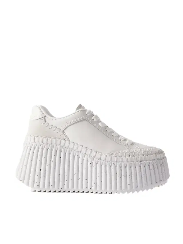 Chloé Nama Suede-trimmed Leather Platform Sneakers