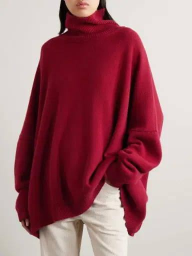 The Row Vinicius Oversized Cashmere Turtleneck Sweater | Thumbnail 3