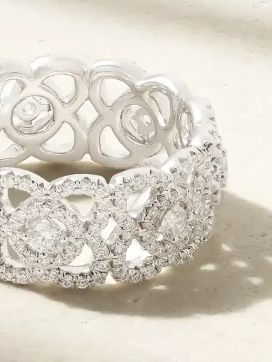 De Beers London Lotus By De Beers 18-karat White Gold Diamond Ring | Thumbnail 4 De Beers London Lotus By De Beers 18-karat White Gold Diamond Ring | Thumbnail 4