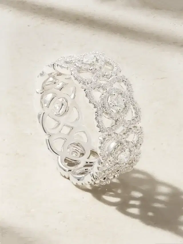 De Beers London Lotus By De Beers 18-karat White Gold Diamond Ring