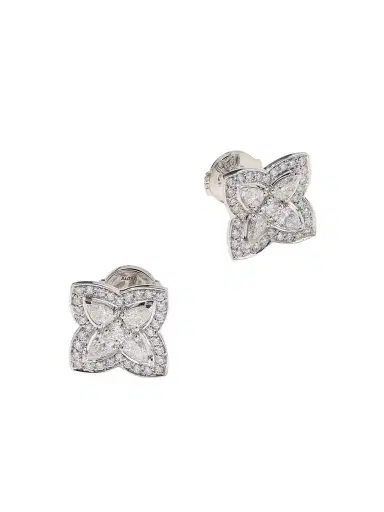 De Beers London Lotus By De Beers 18-karat White Gold Diamond Earrings | Thumbnail 1 De Beers London Lotus By De Beers 18-karat White Gold Diamond Earrings | Thumbnail 1