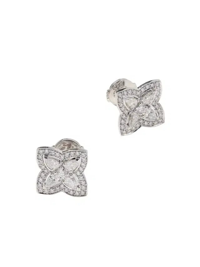 De Beers London Lotus By De Beers 18-karat White Gold Diamond Earrings