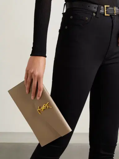 Saint Laurent Uptown Textured-leather Pouch | Thumbnail 2