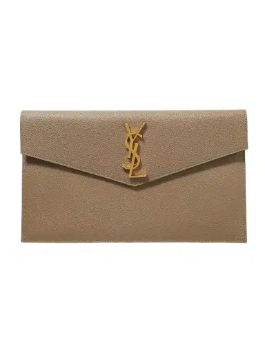 Saint Laurent Uptown Textured-leather Pouch | Thumbnail 1
