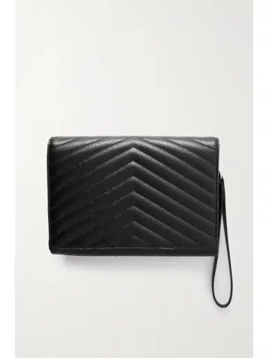 Saint Laurent Cassandre Matelassé Textured-leather Pouch | Thumbnail 3