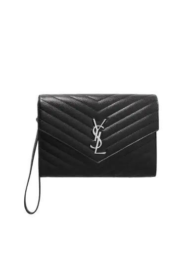 Saint Laurent Cassandre Matelassé Textured-leather Pouch | Thumbnail 1