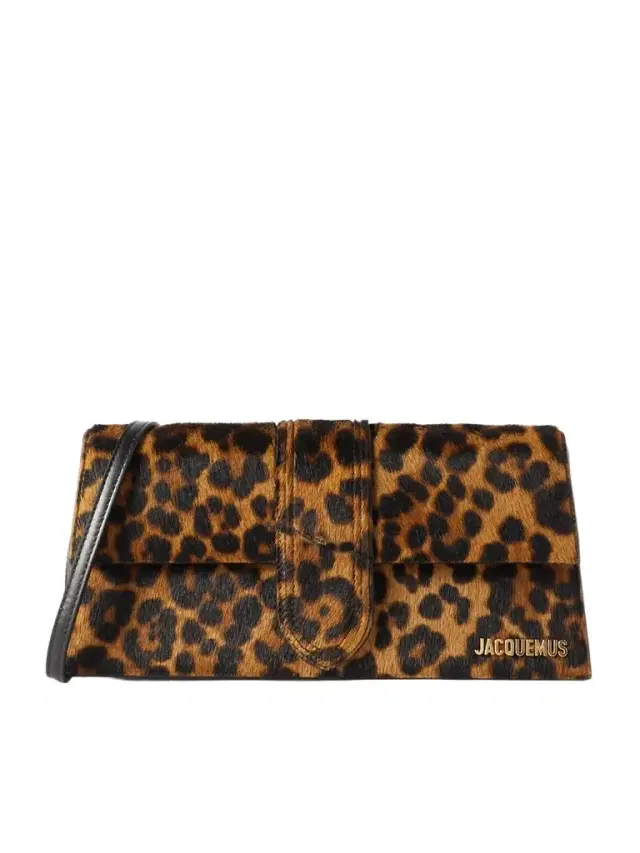 Le Bambino Long Leopard-print Calf Hair Shoulder Bag
