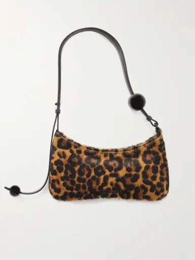 Jacquemus Le Bisou Perle Embellished Leopard-print Calf Hair Shoulder Bag | Thumbnail 3