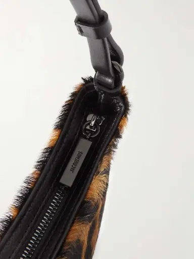 Jacquemus Le Bisou Perle Embellished Leopard-print Calf Hair Shoulder Bag | Thumbnail 4